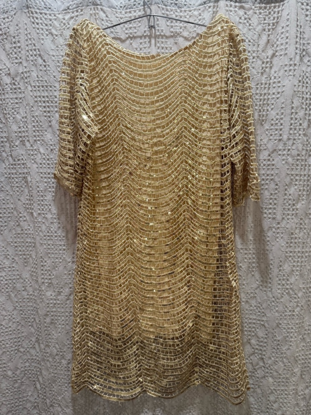 Gold Sequin Vintage Dress